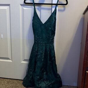 Elegant Teal Lace Dress